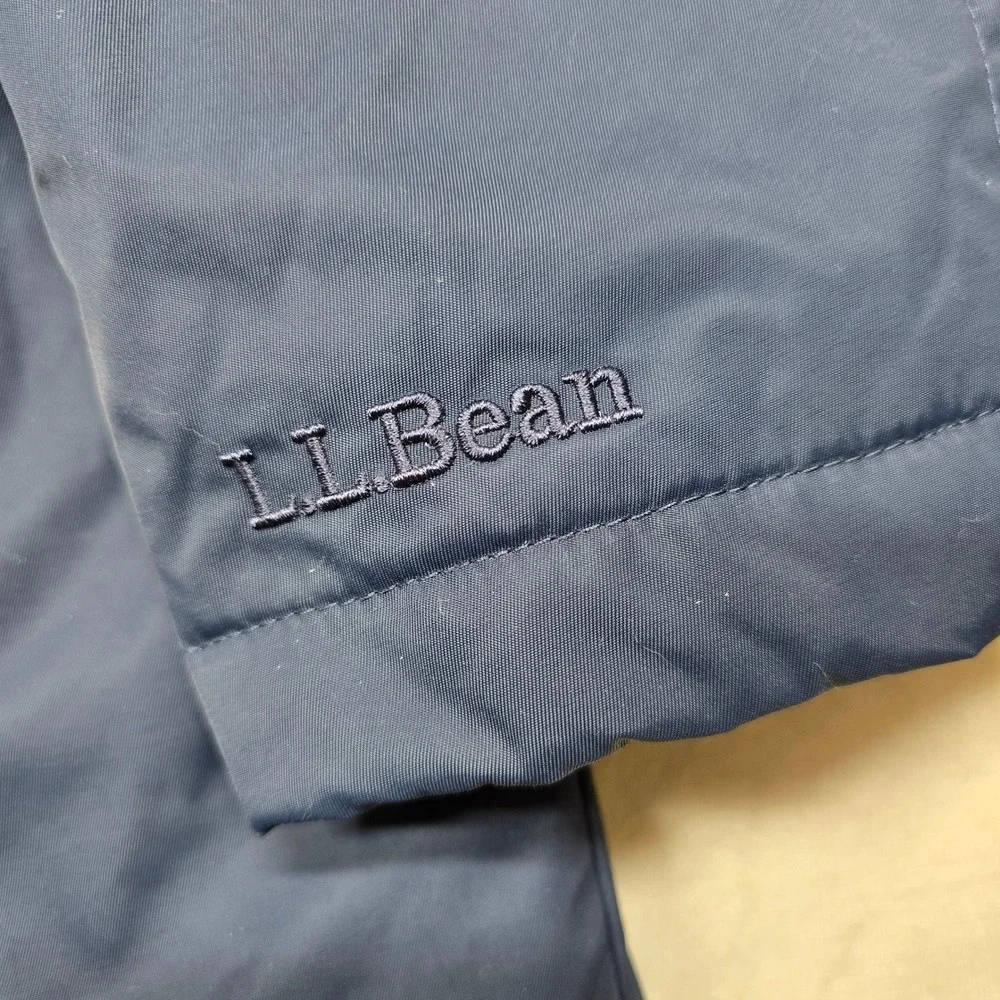 LL Bean Winter Warmer Jacket Womens 1X Plus Blue Insulated Parka Hooded‎